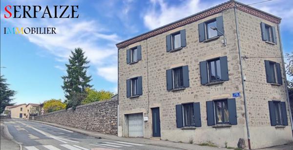 Soucieu-en-Jarrest (69510) Charmante maison en pierre de 120m2 avec jardin et garage. 3 ch