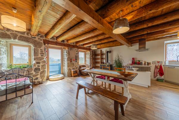 Le Malzieu-Ville (48140) Magnifique corps de ferme entièrement rénové, cadre exceptionnel, Lozère, secteur Margeride