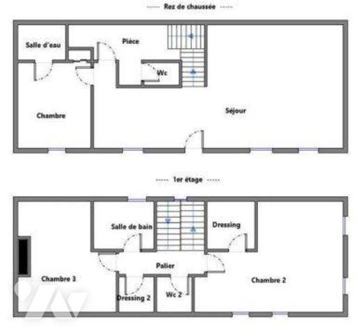 Longère divisée en 2 maisons
