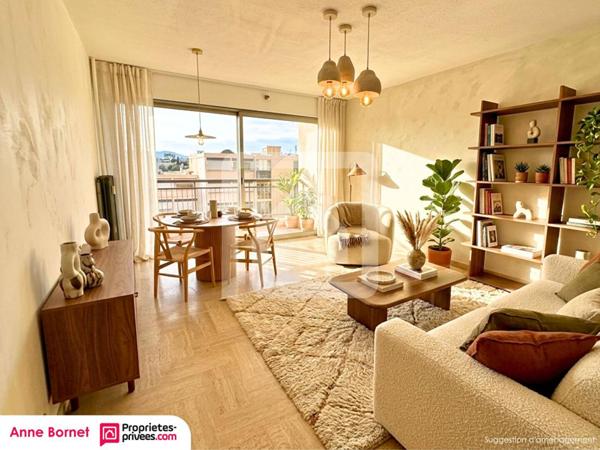 Appartement 3 pièces 65 m2, terrasse, balcon, garage