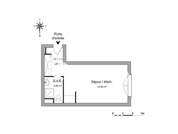 Location Studio 20.4 m² - 7 RUE ADRIEN RICARD Grenoble 38000