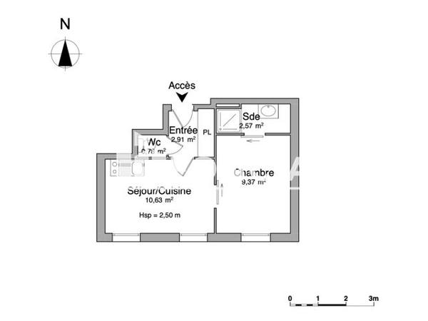 Location Appartement 2 pièces 26.26 m² - 14 BIS RUE DU TEMPLE La Rochelle 17000