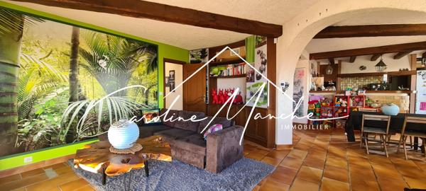 Maison de 250m² sur 2 niveaux - 5 chambres - garage - terrain de 1500m² piscinable