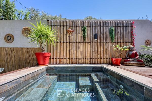 Duplex avec piscine entre plage et port