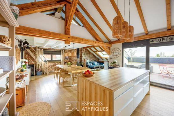 Appartement aux allures de loft sous les toits d’un ancien atelier