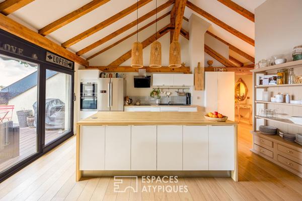 Appartement aux allures de loft sous les toits d’un ancien atelier