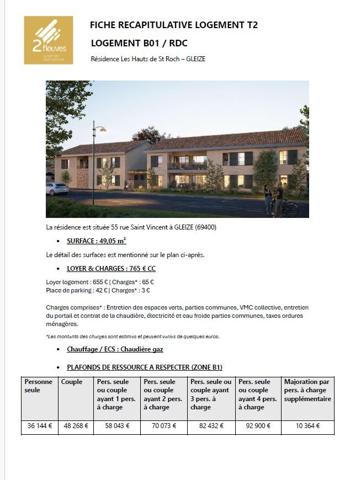T2 NEUF GLEIZE B01 - Vivez le confort du neuf en plein ...