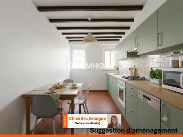 EXCLUSIVITÉ – Maison de village avec jardin intimiste et balcon à Valdurenque