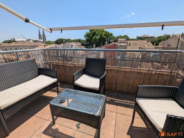 Appartement 5 pièces – 101 m² – Dernier étage avec terrasses – Vue Tour Magne