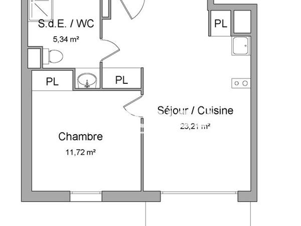 Location Appartement 2 pièces 40.27 m² - 354AVENUE DE FRONTON Toulouse 31200