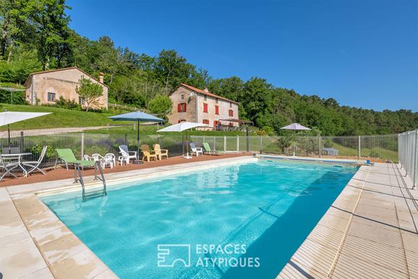 Ancien corps de ferme réhabilité dans un environnement naturel préservé