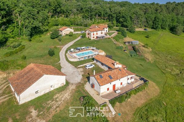 Ancien corps de ferme réhabilité dans un environnement naturel préservé