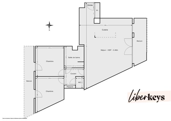 Appartement 3 pièces / 71 m2 / Parking  / Proche CHR 