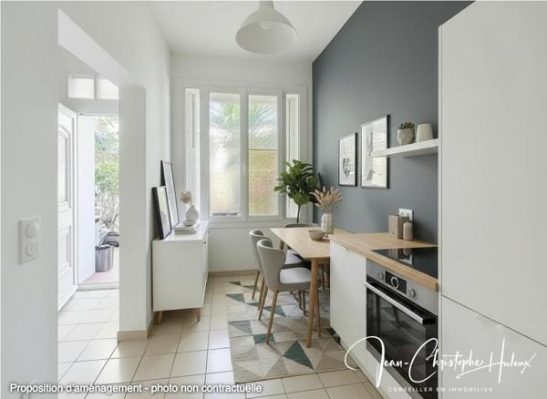 30000  NIMES - studio 36 m2 climatisé au RDC