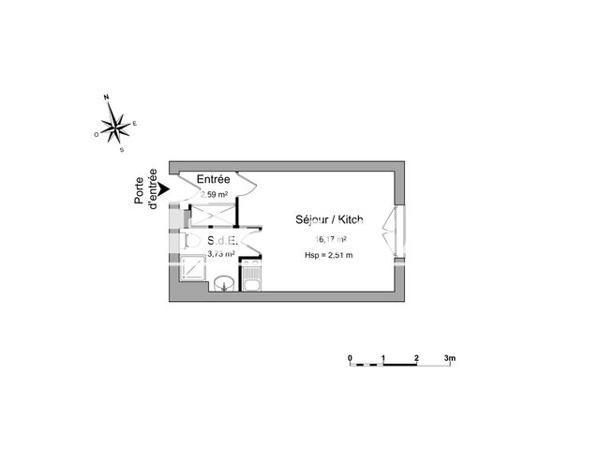 Location Studio 22.49 m² - 31 RUE DE LA GANTERIE Poitiers 86000