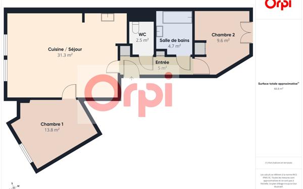 Appartement à vendre    3 pièces • 66,82 m2 Chaville