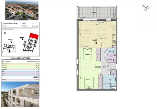 Vue mer, T3 dernier étage avec Terrasse, Plages à Pied ! Emplacement N°1