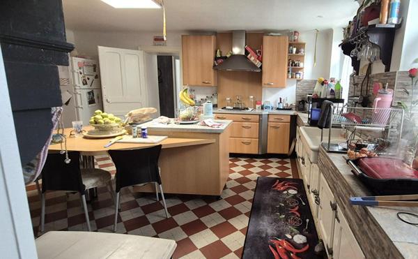 Belle Maison Individuelle de 180 m² Rénovée avec goût avec sa grande cour, balcon, garage, atelier, grange aménagée, cave voûtée, terrasse, dépendance et terrain clos et arboré de 1002 m²