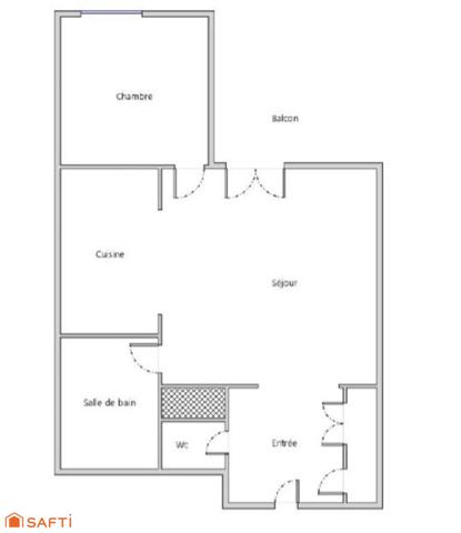 Appartement 2 pièces 46m² - Etage élevé avec Vue