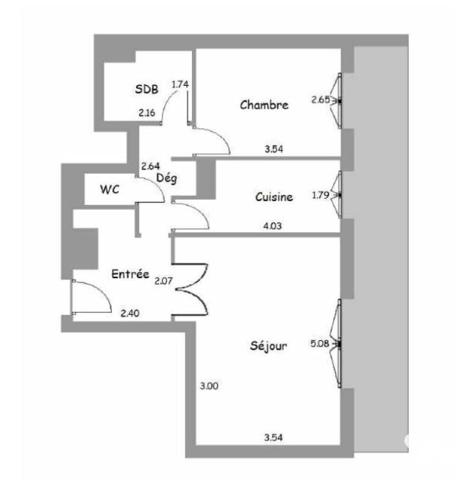 75015 - QUARTIER SAINT LAMBERT (METRO CONVENTION) - APT 2 PIECES 48 M² + BALCON