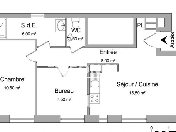 Location Appartement 2 pièces 49 m² - 60 QUAI DU HAVRE Rouen 76000
