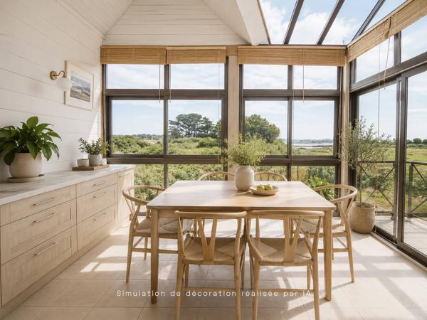 Maison sur une île avec vue mer