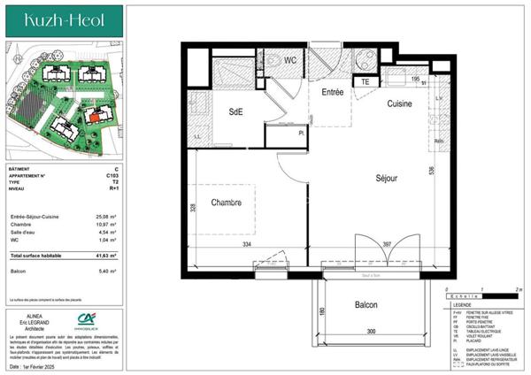 ARZON Appartement 2 pièces 41 m²