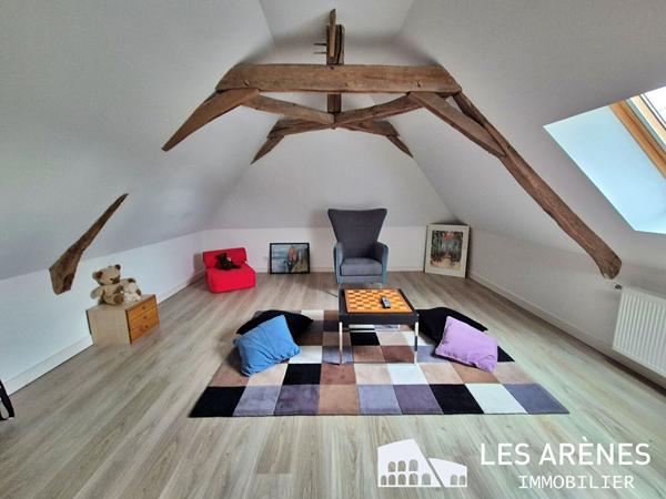 Longère de caractère rénovée -166 m² 4 chambres + bureau , Brain sur l authion