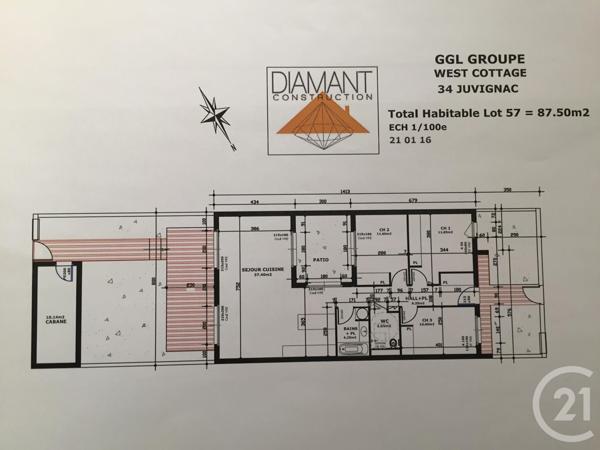 Maison à vendre  4 pièces - 87,55 m2 JUVIGNAC - 34