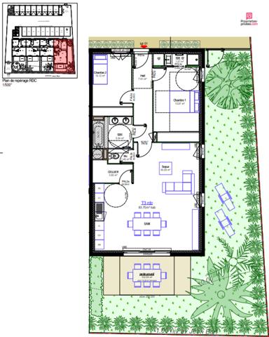 Les Issambres  rez-de-jardin 4 pièces  avec garage et emplacement de parking