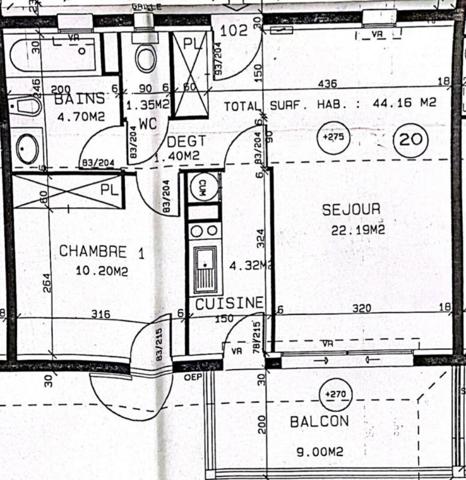 ANGLET 5 CANTONS T2 44 m2