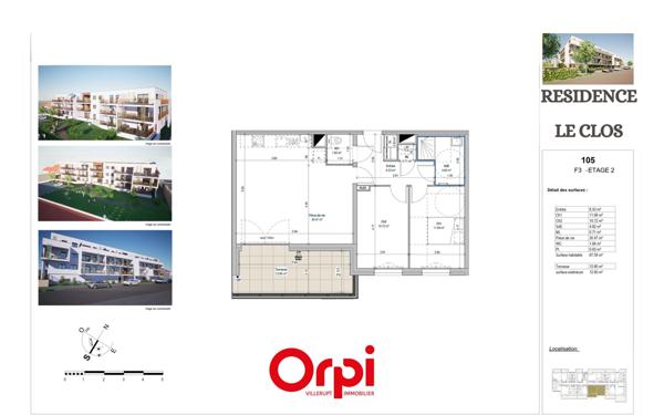 Appartement à vendre    3 pièces • 67,59 m2 Longlaville