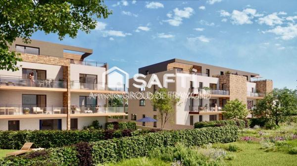 À HÉSINGUE, proche frontière Suisse, dans élégante résidence d’Exception (programme neuf, livraison 2027), Appartement Premium F3 72m2 – Balcon – Garage - Place de Parking sous-sol - nouvelles normes RE2020