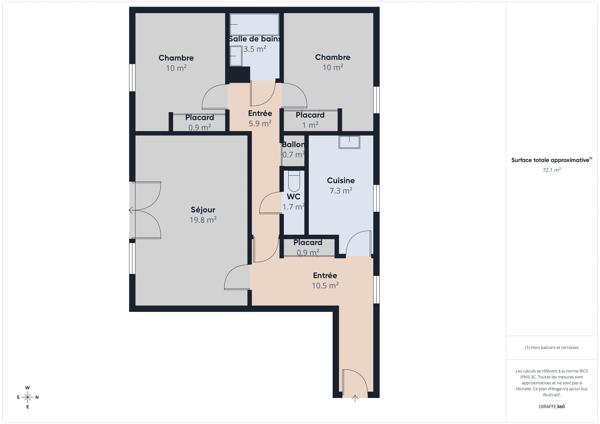 Appartement T3 en rez-de-chaussée avec Jardin plein sud et Pigeonnier de Charme