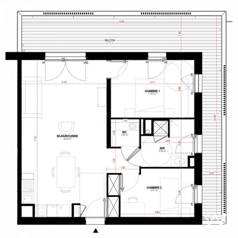 Appartement à vendre 3 pièces 62 m² Saint-Nazaire