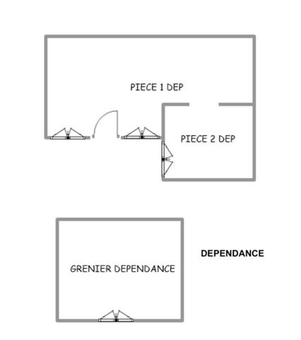Centre Moret Sur Loing (77) - Maison à vendre 85m2 avec une petite cour intérieure et une dépendance 34m2.