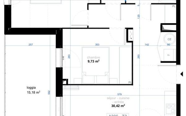 Appartement à vendre    3 pièces • 61,07 m2 Narbonne