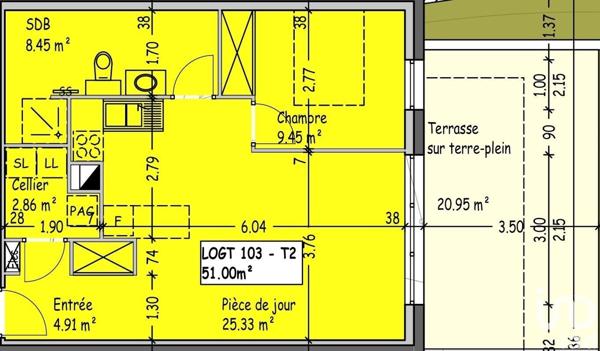 Appartement 2 pièces de 51 m² à NODS (25580)