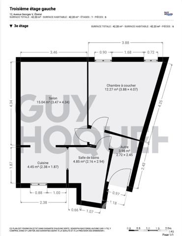 Deux pièces Etretat centre à deux pas de la mer
