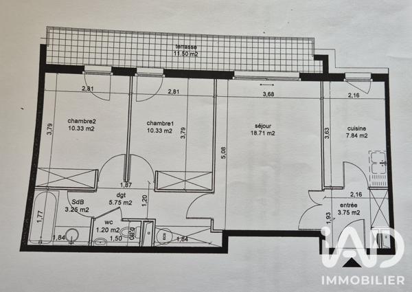 Location appartement 3 pièces 60,8 m² Montrouge