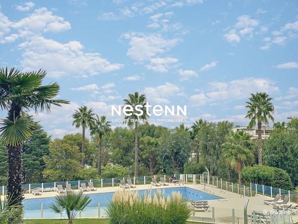 BORD DE MER - 2P - 56 m2 - Vue mer panoramique - SUD - Parking - Piscine - Tennis