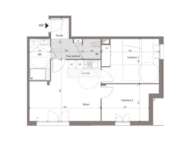 Vente Appartement 3 pièces de 56m² - 94510 La Queue-en-Brie