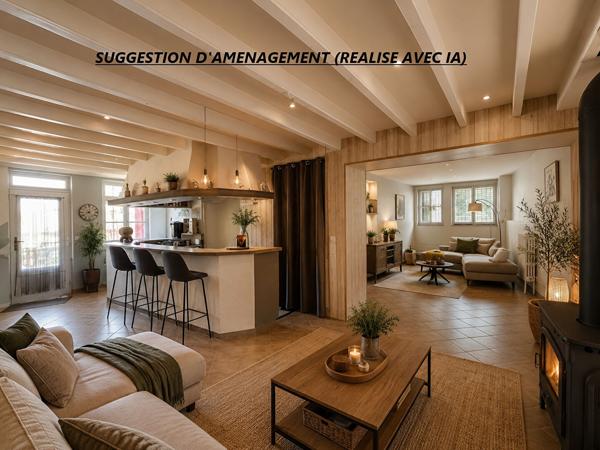 Maison de ville et un appartement Cherveux - 7 pièce(s) - 174 m2, Cherveux 79410