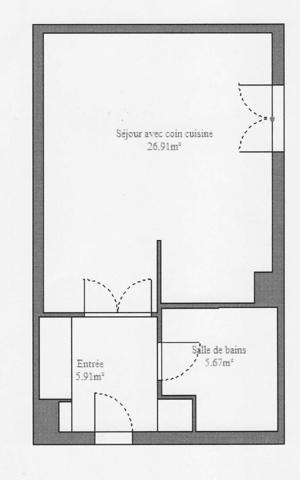 PUTEAUX/Domaine Lulli Studio de 39 m² avec cave