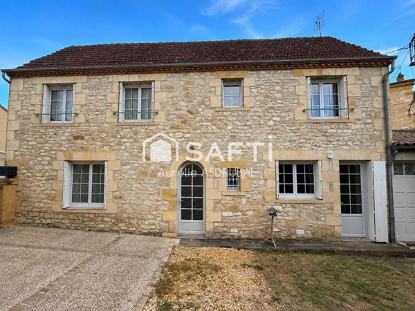 Belle maison de village en pierre avec jardin et garage St Cyprien