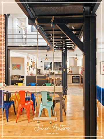 SAINT ETIENNE (42) - Exceptionnel LOFT de 165 m² avec 5 chambres et garage