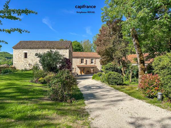 Propriete à vendre 6 pièces proche de MONTCUQ (46), moulin et dépendances sur terrain de 1,67 ha