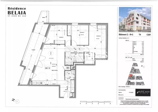À vendre Saint-Jean-de-Luz - Appartement neuf T4 avec terrasse - Lot C301