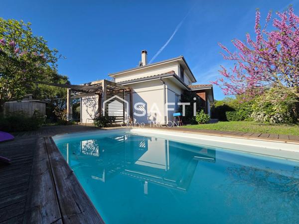 Ludon – Maison 169m², 5 ch, piscine, garage, sans vis-à-vis