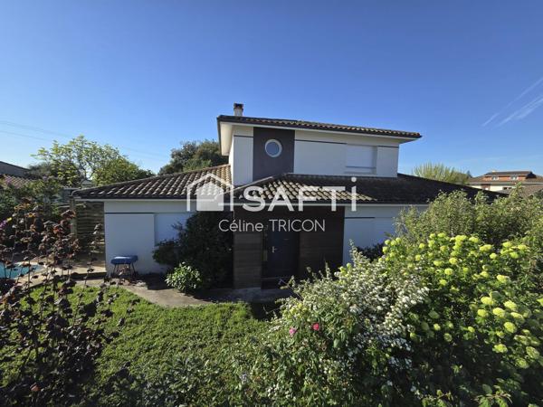 Ludon – Maison 169m², 5 ch, piscine, garage, sans vis-à-vis